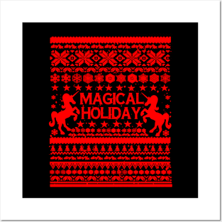 magical holiday ugly sweater Posters and Art